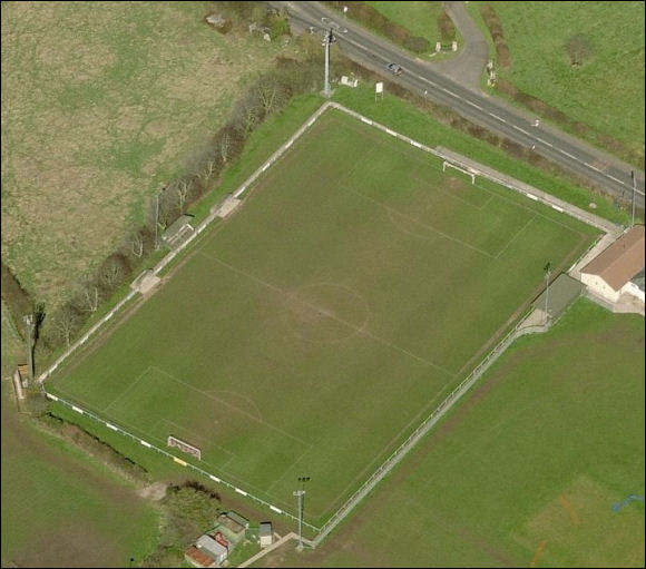 The Recreation Ground - the home of Bitton FC (aerial photograph  Bing Maps)