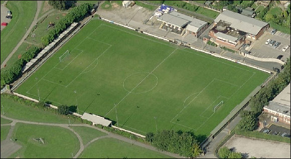 Coronation Park - the home of Eastwood Town FC (aerial photograph  Bing Maps)