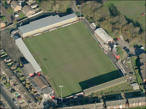 Highbury Stadium - the home of Fleetwood Town FC (aerial photograph  Bing Maps)