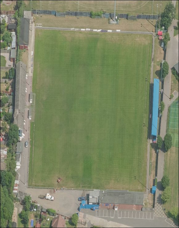 Privett Park - the home of Gosport Borough FC (aerial photograph  Bing Maps)