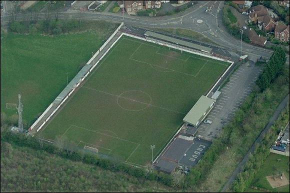 Cossham Street - home of Mangotsfield United FC (aerial photograph  Bing Maps)
