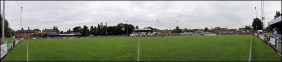 A panoramic photo of the Alfred Davis Memorial Sports Ground at Marlow