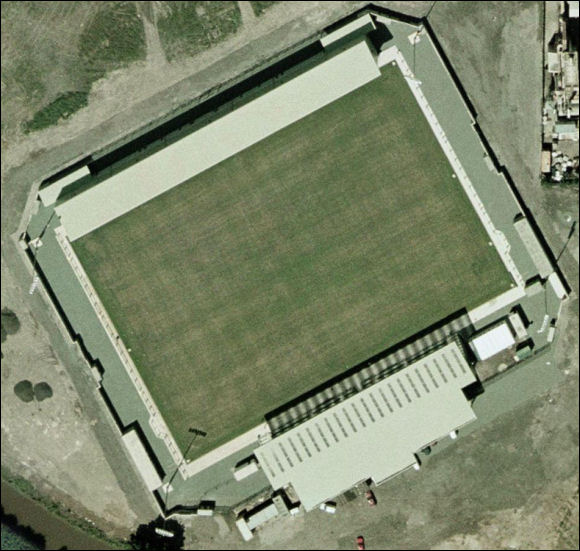 The Victoria Stadium - the home of Northwich Victoria FC (aerial photograph  Google Maps)
