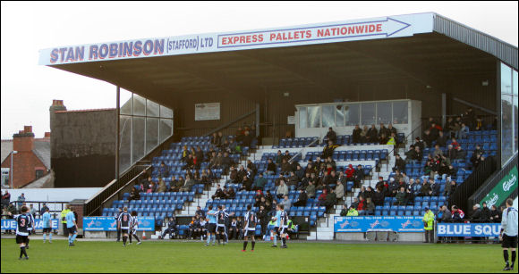 The impressive main stand at Marston Road