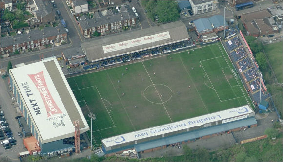 Edgeley Park - the home of Stockport County FC (aerial photograph  Bing Maps)