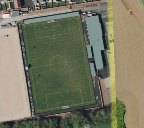 New Cuthbury - the home of Wimborne Town FC (aerial photograph  Bing Maps)