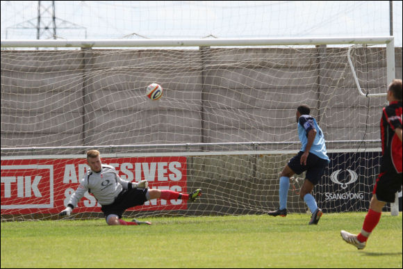 Ben Hunt opens the scoring for the Development XI at Cirencester