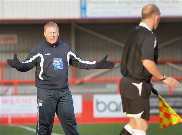 City manager David Mehew wasn't the only one to get no luck from this linesman against Blyth