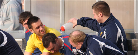 Unused sub Jack Pitcher has an early shower