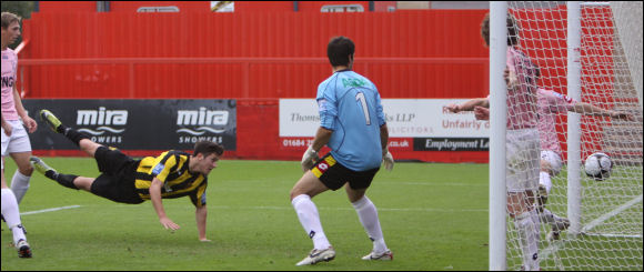 Steve Davies dives to head City's winner against Harrogate