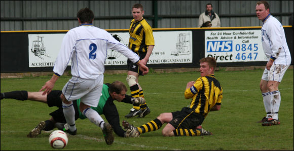 Neil Griffiths scores his and City's second against Kings Lynn