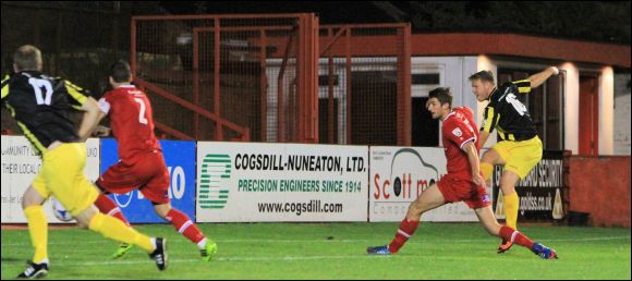 Substitute Matt Groves fires in the equaliser for City at Tamworth
