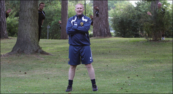 City boss David Mehew plays hide and seek with his players!