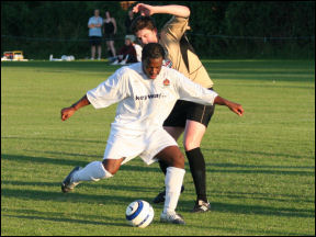 Lance scores his first goal on the turn