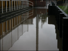 The Car Park End flooded