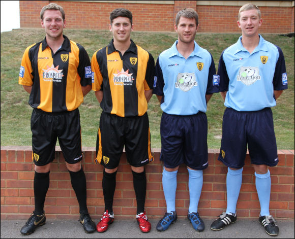 City players Tom Webb, Steve Davies, Mike Green & Scott Claridge model the 2011/12 Kit