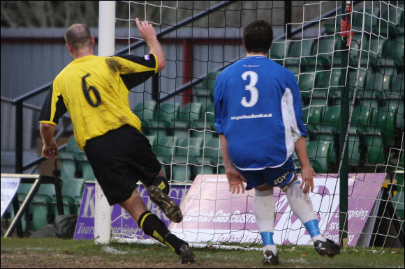 Get In! - Marc Richards sidefoots the ball into an empty net to give City the lead