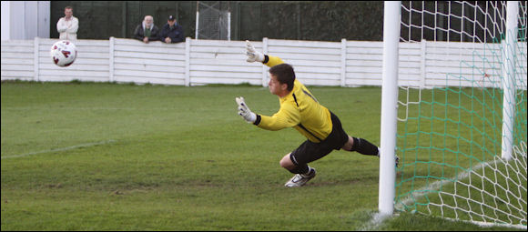 Alex Sykes makes history as he scores from the penalty spot at Bromsgrove