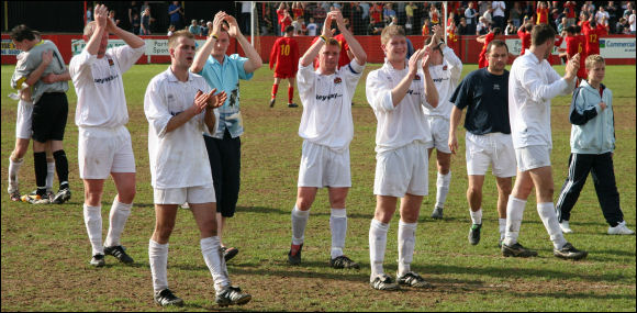 Chris Burns and his team applaud the fans for their support