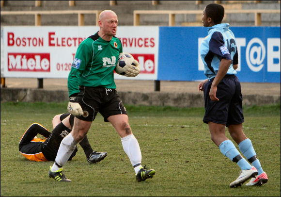 Goalkeeper Paul Bastock disgracefully gurns at a player half of his age and helps to get him sent off