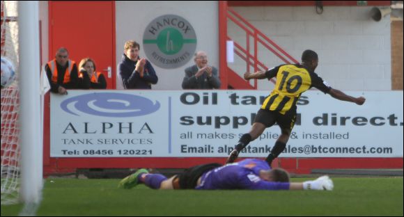 Scott Wilson wheels away after scoring City's equaliser