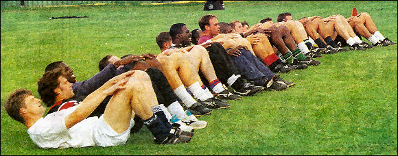 Legs Eleven - Gloucester City players at training last night